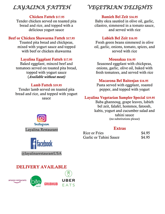 Delivery Layalina Menu 5